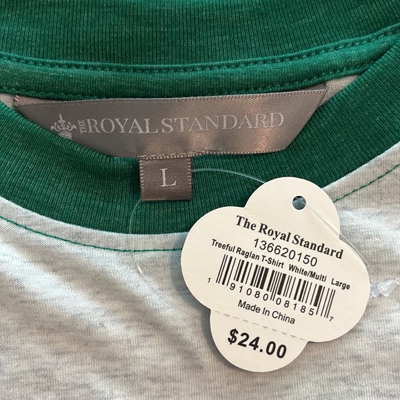 NWT Royal Standard Treeful Raglan T-shirt; size L - Picture 4 of 5